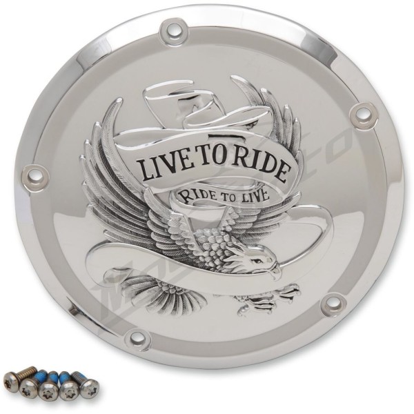DRAG SPECIALTIES Live To Ride Derby Cover Harley Davidson FLHR / FLHRC / FLHRXS / FLHT / FLHTCU 1690-1923cc 15-24