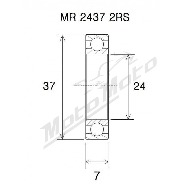BLACK BEARING B5 Bearing 24x37x7 mm 2437-2RS