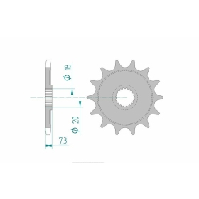 AFAM Steel Standard Front Sprocket 20206 - 520 12-14 teeth ​​​​​​​HONDA CR / HM CRE 125cc 87-03