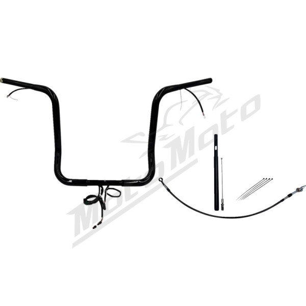 FAT BAGGERS INC. Round Top Handlebar Kit Black 91.5x40.5cm Harley Davidson FLH / FLHTK / FLHX / FLHXSE 1750-1923 21-25