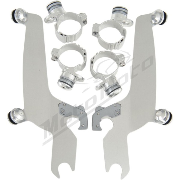 MEMPHIS SHADES METRIC No-Tool Trigger-Lock Mount Kit for Sportshield Honda / Kawasaki / Suzuki / Yamaha 650-1100 98-25