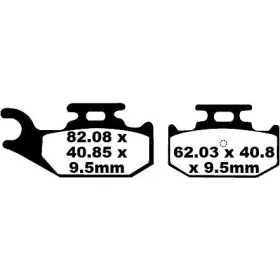 EBC TT Sport Carbon Fusion stabdžių trinkelės YAMAHA YXR / YFM / 450-700 04-09