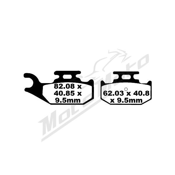 EBC TT Sport Carbon Fusion Brake Pads YAMAHA YXR / YFM / 450-700 04-09
