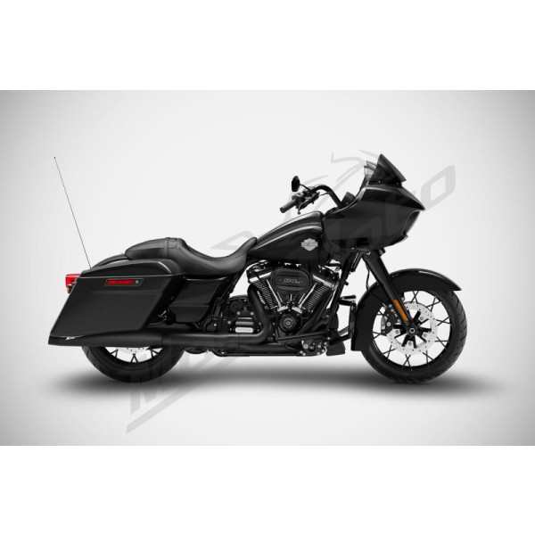 ZARD 4.33 Inches Slash-Cut Slip-Ons Mufflers Harley Davidson FLHR / FLHRC / FLHTK / FLHX 1450-1800cc 06-16