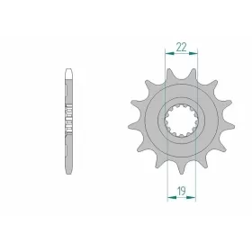 AFAM plieninė standartinė priekinė žvaigždutė 64305 - 520 12-13 dantukų HUSQVARNA TC / TE 250-310cc 10-14