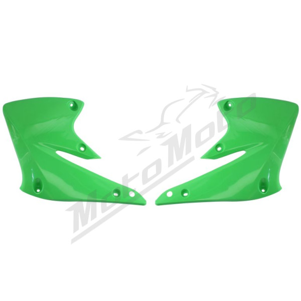 Radiator covers green CEMOTO KAWASAKI KX 250 2004-2005
