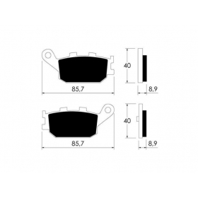 BRAKE PADS FERODO FDB754ST / MCB634 ROUTE