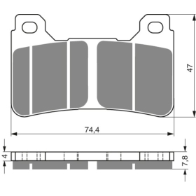 GOLDFREN Brake Pads 214 Ceramic carbon AD Honda CB / CBR / VFR 600-1100 04-18