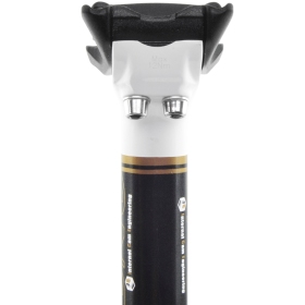 UNO TS 717 dviračių sėdynės stovas - 350mm Ø27.2 Baltas/juodas
