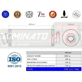 Duslintuvo kompl. Dominator ST BMW F750GS / Adventure 2021-2022