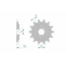 AFAM Steel Standard Front Sprocket 20309 - 520 HONDA CR 250R 1984-1986