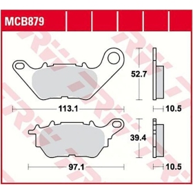 TRW All Round Sintered Metal MCB879 Brake Pads Yamaha CZD / MT / YZF-R 250-300cc 15-24
