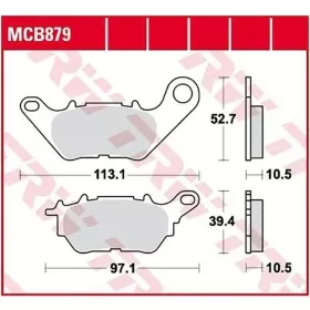 TRW All Round Sintered Metal MCB879 Brake Pads Yamaha CZD / MT / YZF-R 250-300cc 15-24