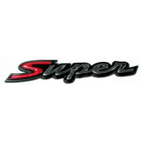 STICKER/BADGE VESPA OEM GTS SUPER 125-300cc 2008-2018 CHROME (110x21mm)