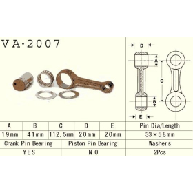 VESRAH Connecting rod Yamaha YFM / Big Bear 350 87-13