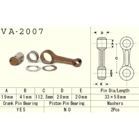 VESRAH Connecting rod Yamaha YFM / Big Bear 350 87-13