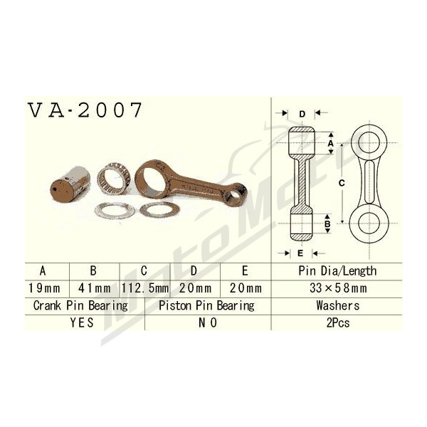 VESRAH Connecting rod Yamaha YFM / Big Bear 350 87-13