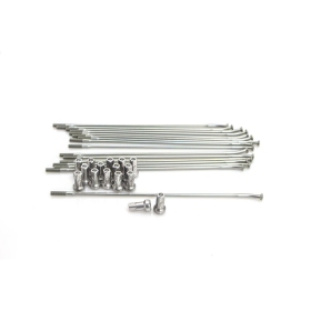 KITE Front Wheel Spoke And Nipple Replacement Kit Silver 19" 16pcs.