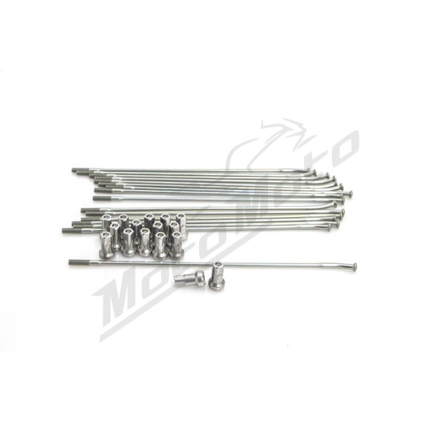KITE Front Wheel Spoke And Nipple Replacement Kit Silver 19" 16pcs.