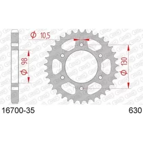 AFAM Steel Standard Rear Sprocket 630 35 teeth KAWASAKI Z 900 73-76