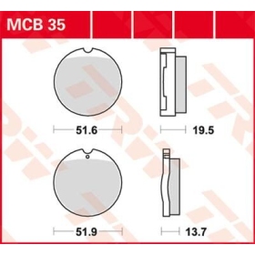 TRW All Round MCB35 Sintered Metal Brake Pads Honda CB / CJ 250-750cc 71-78