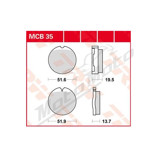TRW All Round MCB35 Sintered Metal Brake Pads Honda CB / CJ 250-750cc 71-78