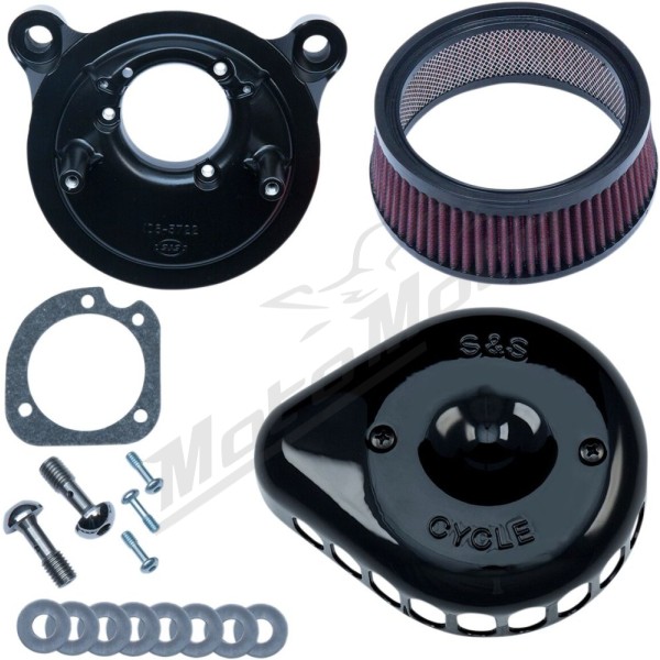 S&S CYCLE Mini Teardrop Stealth Air Cleaner Kit Harley Davidson FLD / FLHR / FLHRC 1450-1690cc 01-17