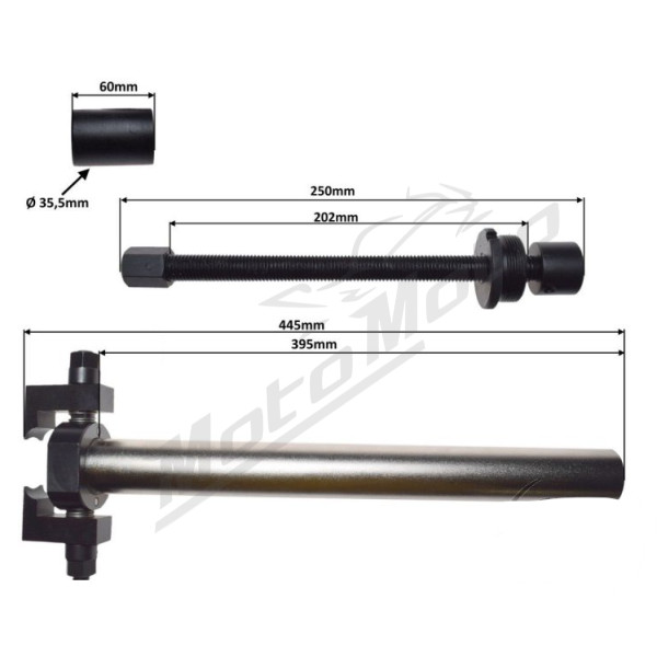 Front fork bearing puller