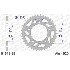 AFAM Aluminium Rear Sprocket 520 38-43 teeth DUCATI 749-959cc 02-19