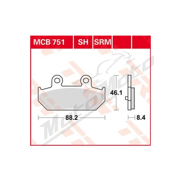 TRW SRM Series Sindered Scooter Brake Pads Suzuki AN 400-650cc 02-20