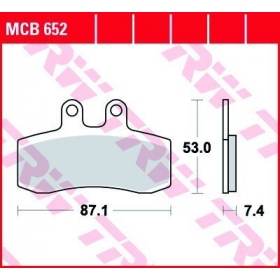 BRAKE PADS TRW MCB652 STANDARD