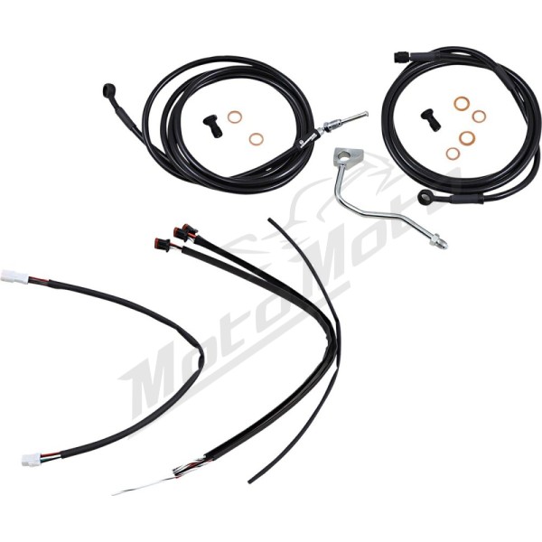 BURLY BRAND Ape Hangers handlebars Cables / Lines Extension Kit Harley Davidson 1750-1923cc 2017-2020