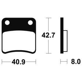 TECNIUM Scooter Organic Brake pads - ME170 Daelim / Honda 50cc 93-18