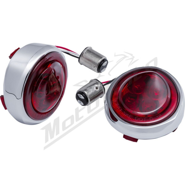 CIRO Fang® Rear Red Turn Signal Light Inserts HARLEY DAVIDSON FLFB / FLFBS / FLHRXS / FLHX / FLHXS / FLS / FLTRX / FXDB / XL 883-1868 07-24