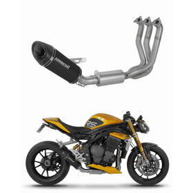 Triumph Speed Triple 1200 RS / RR 2021-2024 Dominator Full Exhaust System Collector Silencer HP8 BLACK + dB killer