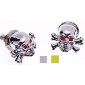 Number plate skull bolts 2pcs 6mm