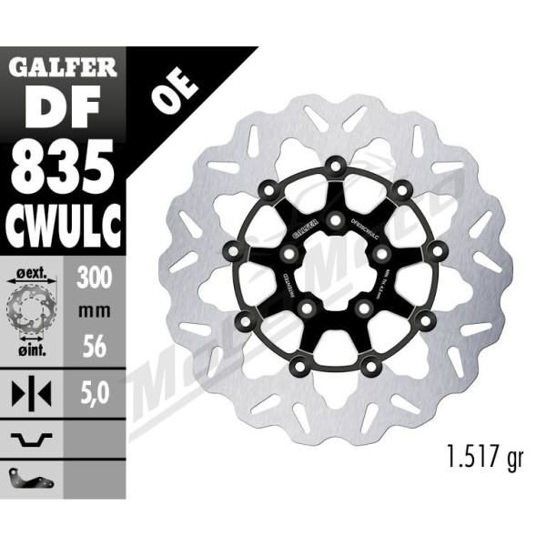GALFER Wave® Front Brake Rotor arley Davidson FXDB / FXBRS / FXDF / XL / FLRT / FLHXSE / FLHTC 883-1923cc 00-24