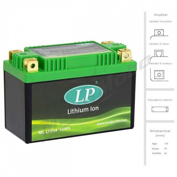 LANDPORT  Accumulator 48Wh 240 A EN 12V LFP14