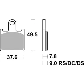 Sbs stabdžių trinkelės 838DS-2 Dual Sinter 2 KAWASAKI / SUZUKI 