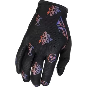 FLY RACING Lite Outline Special Edition Youth Gloves - Black/Red/Purple