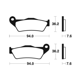 TECNIUM Racing MX/ATV Sintered Metal Brake pads MOR171 KTM / Husqvarna / Gas Gas / Husaberg / TM Racing 80/700 92-25