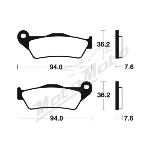 TECNIUM Racing MX/ATV Sintered Metal Brake pads MOR171 KTM / Husqvarna / Gas Gas / Husaberg / TM Racing 80/700 92-25