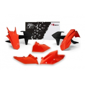 RACETECH Plastikų komplektas KTM EXC, EXC-F, XC-F, XC-W 125/500cc 17-23 Oranžinė/ Juoda