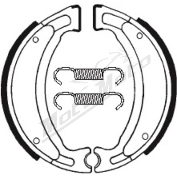 TECNIUM Scooter/Street/Off-Road/ATV Organic Brake shoes  - BA028 Yamaha / Generic / MBK 50/225 82-22
