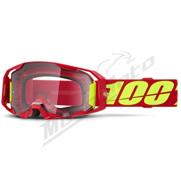 100% Armatic Goggle (Clear lens) Red
