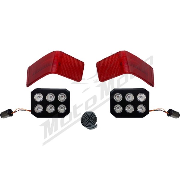 CUSTOM DYNAMICS LED Tour-Pak Run/Brake Lights with Lenses Harley Davidson FLHT / FLHTCU 1340-1690cc 89-13