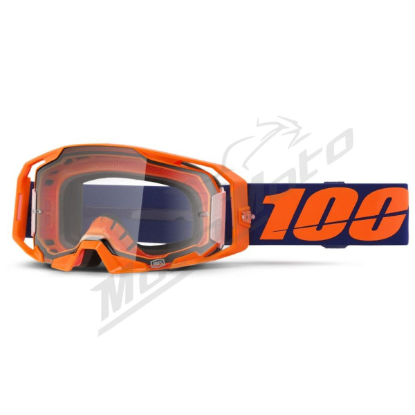 100% Armatic Goggle (Clear lens) Neon Orange