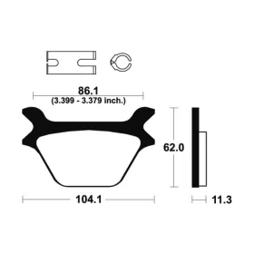 TECNIUM Street Organic Brake pads MA169 Harley Davidson Dyna Sturgis / Super Glide / Sportster 883-1340cc 82-99