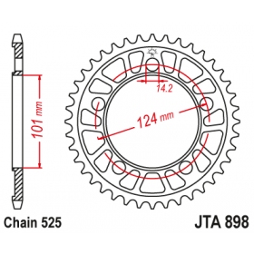 Rear sprocket ALU JTA898