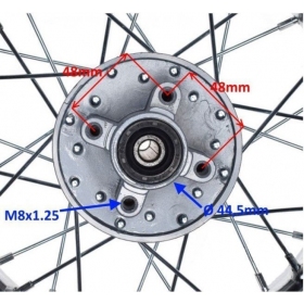 MINI MOTO Galinis ratlankis CROSS R12 x 1,85 1 vnt.